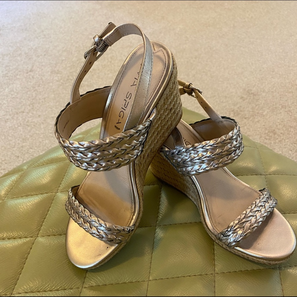 Via Spiga Wedge Sandals Size 7 - worn just a few times.